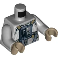 Torso Rebel Sandspeeder Pilot Flight Suit Print, Light Bluish Gray Arms, Dark Tan Hands