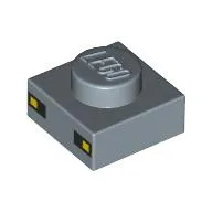 Plate 1 x 1 with Black Eyes, Yellow Pupils print