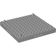 Brick Special 12 x 12 with 3 Pin Holes on Each Side and Vertical Peg at Each Corner