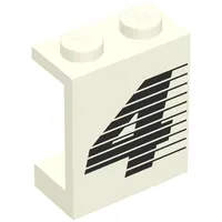 Panel 1 x 2 x 2 with Number 4 Print [8840]