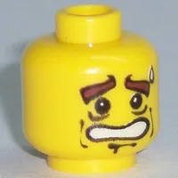 Minifig Head Norman Osbourn, Dual Sided, Scared / Determined Print [Blocked Open Stud]