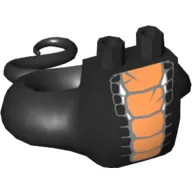 Lower Body with Tail, Orange Scales Print