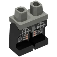 Hips and Black Legs with Insectoids Silver and Copper Circuitry Print