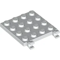 Plate Special 4 x 4 with Clips Horizontal (thick open O clips)