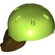 Hair and Helmet, Mid-Length with Lime Bike Helmet