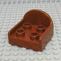 Duplo Chair with 4 Studs and Rounded Back