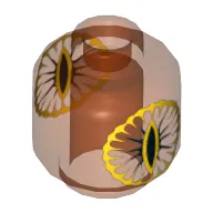 Minifig Head Eye of Sauron Print [Hollow Stud]