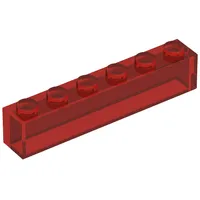 Brick 1 x 6 with No Bottom Tubes