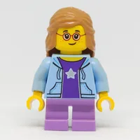 Kid, Bright Light Blue Torso, Medium Lavender Legs, Medium Nougat Hair