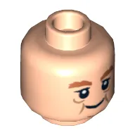 Minifig Head Bombur the Dwarf, Cheek Lines Happy / Surprised Print