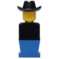 LEGOLAND Black Torso, Blue Legs, Black Cowboy Hat