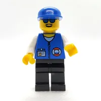 Coast Guard, Blue Jacket with Zipper and ID Badge, Blue Cap, Blue Sunglasses