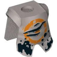 Minifig Neckwear Armor Breastplate with Leg Protection, Orange Circle, Claw Marks