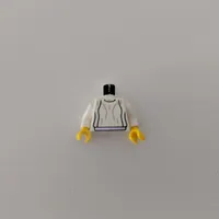 Torso Dress Light Gray Folds Print (Leia), White Arms, Yellow Hands