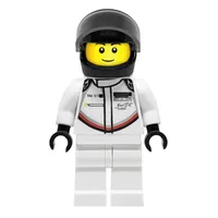Race Driver, White Torso, White Legs, Black Helmet, Porsche