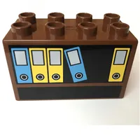 Duplo Brick 2 x 4 x 2 with Bookcase & Files Print