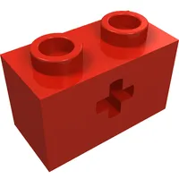 Technic Brick 1 x 2 with Axle Hole Type 1 [+ Opening] and Bottom Ridges