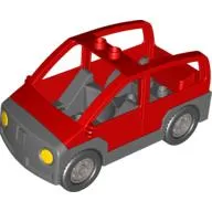 Duplo Car with 2 Studs on Roof, Dark Bluish Gray Base