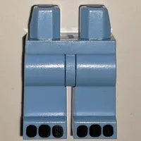 Hips and Bright Light Blue Legs with 3 Black Toes/Claws print