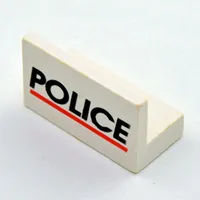Panel 1 x 2 x 1 with 'POLICE' Red Line Print