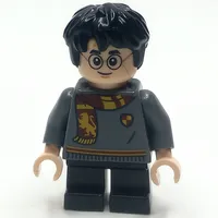 Harry Potter, Short Legs, Dark Bluish Grey Sweater, Scarf