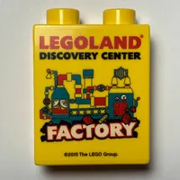 Duplo Brick 1 x 2 x 2 with Bottom Tube and 'LEGOLAND DISCOVERY CENTER FACTORY' Print - 2015