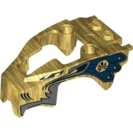 Fairing, Fly Wheel, Lion Shape with Gray Mane and Dark Blue Feathers Print