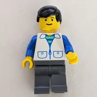 Man - White Jacket, Dark Gray Legs