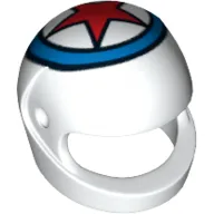 Helmet, Standard with Red Star In Blue Circle Print