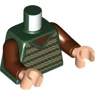 Torso, Sweater, Dark Tan/Reddish Brown Scribbly Lines, Reddish Brown Shirt print, Reddish Brown Arms, Light Nougat Hands