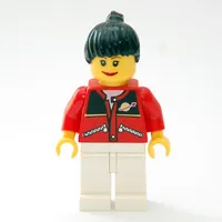Woman, Red Jacket, White Legs, Black Hair (3626bpr0043 Head)