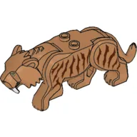 Animal, Big Cat, Sabre Tooth Tiger with Dark Brown Stripes print