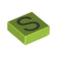 Tile 1 x 1 with letter Capital S Print