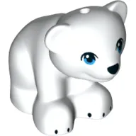 Animal, Bear, Small with Hole in Top - Black Nose and Claws - Dark Azure Eyes Print