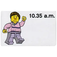 Activity Card, Time-Teaching 12-Hour Clock 10.35 a.m., Female