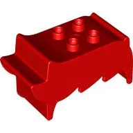 Duplo Brick, Hair, 2 x 2 Top Studs, Spiked to Side, Spiked Bangs