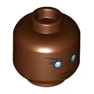 Minifig Head Storm, Silver Eyes, Smirk print