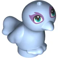 Animal, Bird, Feet Joined, Dark Turquoise Eyes, Medium Lavender Eye Shadow Print