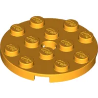 Plate Round 4 x 4 with Pin Hole