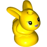 Animal, Rabbit / Bunny, Baby Sitting with Black Eyes and Lavender Nose Print