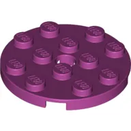 Plate Round 4 x 4 with Pin Hole