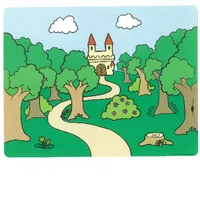 Backdrop for Sets 3615-2 and 9131-1, Serpentine Road, Castle / Serpentine Road, Forest