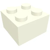 Brick 2 x 2 without Bottom Tubes, Slotted (with 1 slot)