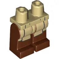 Hips and Reddish Brown Legs with Dark Tan Jedi Robe Print (Qui-Gon Jinn)