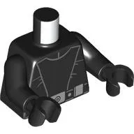 Torso, Imperial Navy Uniform, Silver Belt Buckles print, Black Arms and Hands