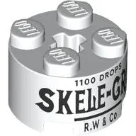 Brick Round 2 x 2 with 'SKELE-GRO' print