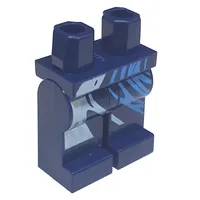 Hips and Dark Blue Legs with Dark Azure, Medium Azure and Light Aqua Waves print