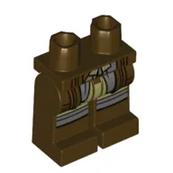 Hips and Dark Brown Legs with Olive Green/Dark Bluish Grey Robes, Knee Pads print