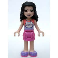 Emma - Coral Top, Dark Pink Skirt