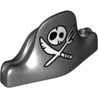 Hat Pirate with Skull and Crossed Knife and Fork Print